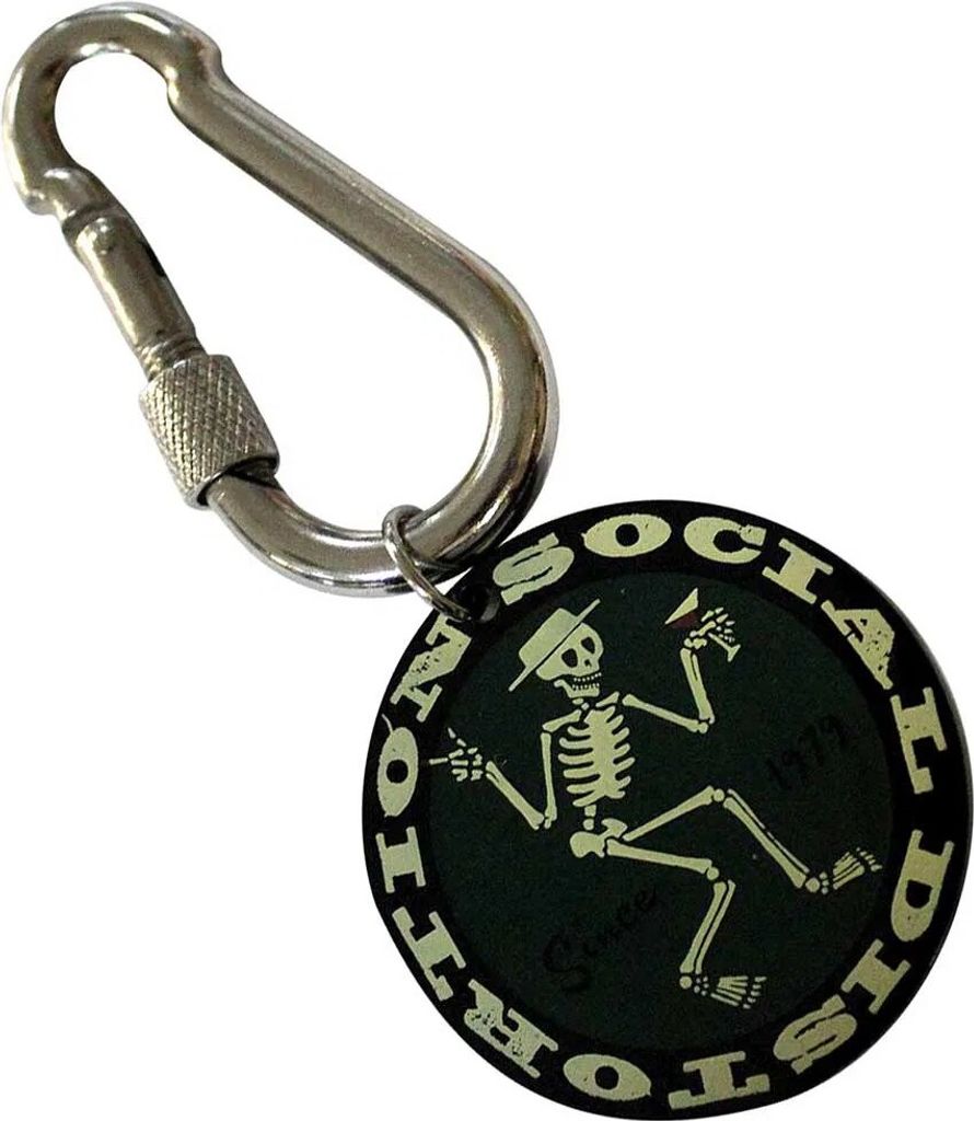 Social Distortion - "Classic" Schlüsselanhänger Logo RO11936 (Einheitsgröße) (Schwarz/Silber)