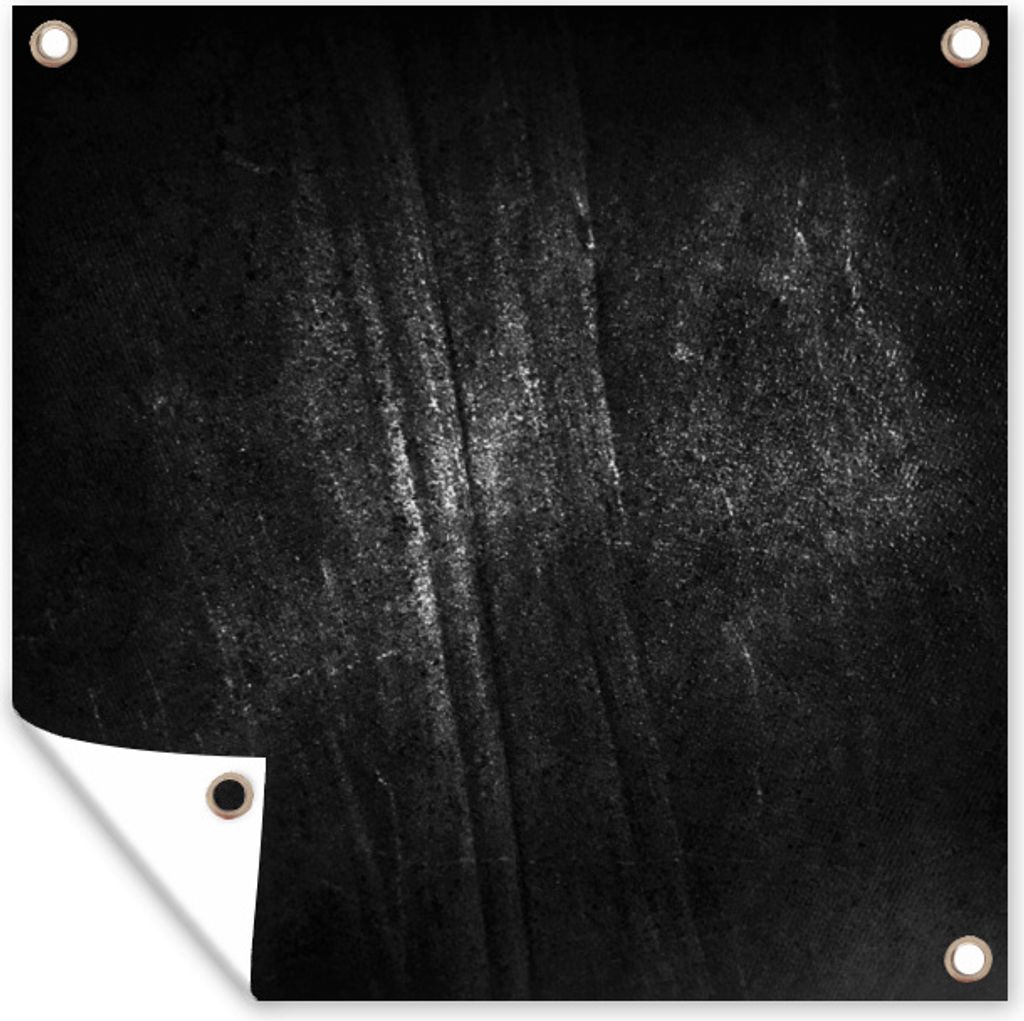 MuchoWow 50x50 cm Outdoor-Poster Gartendeko Sichtschutz Garten Poster für den Garten Metallischer Druck - Schwarz - Glitter