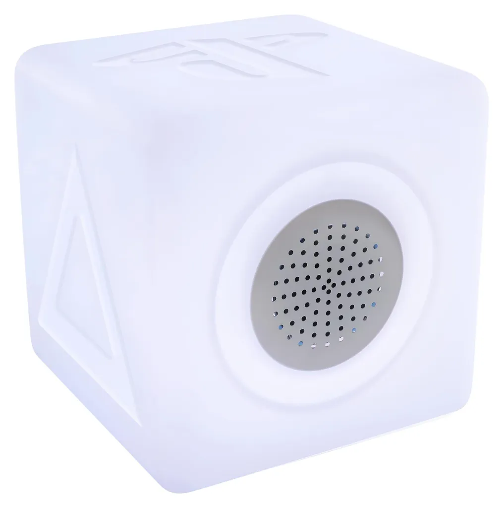 Haut-parleur LED Bluetooth puissant 15W BigBen Cube Audio Blanc