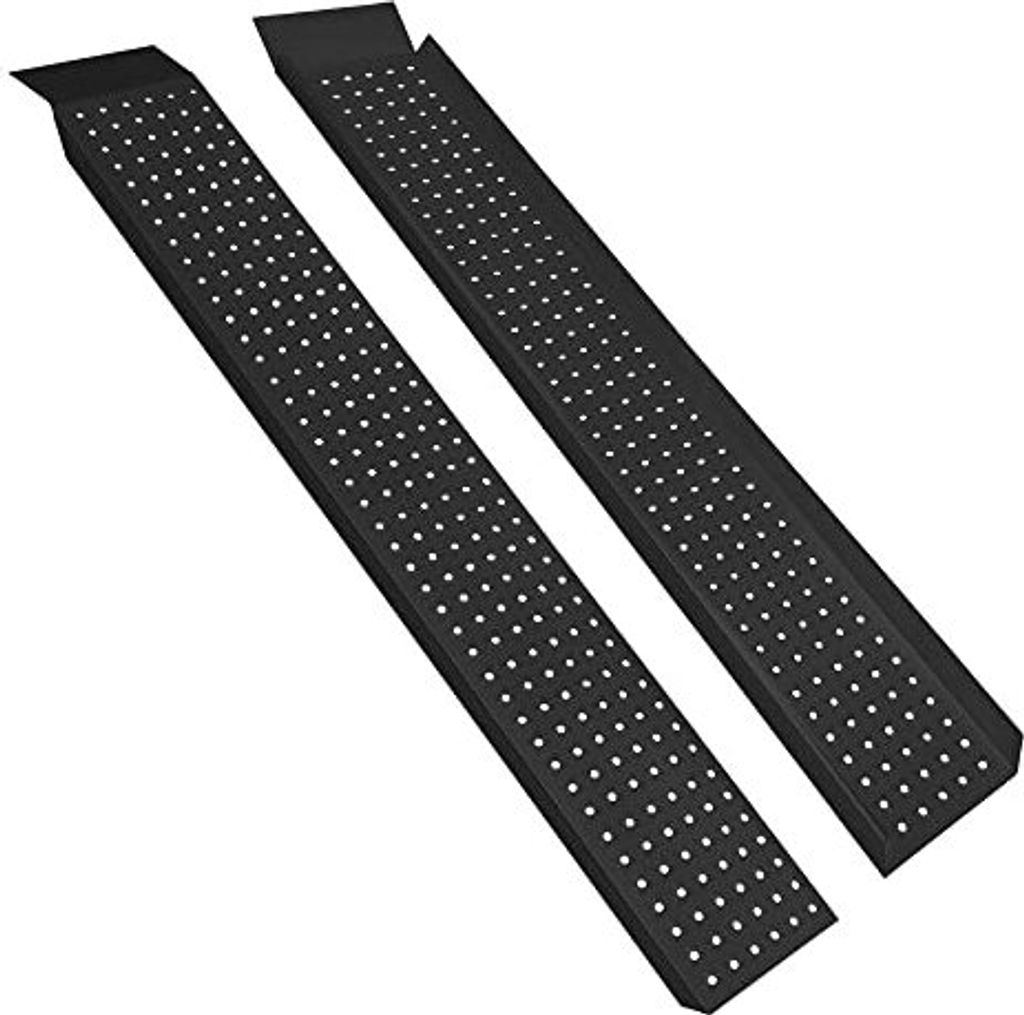 TRMLBE 2X Auffahrrampe Stahl Laderampe Rampe, 160cm Verladerampen | Max 400 kg | Verladerampe | Verladeschiene | Verzinkter Stahl | Antirutsch für...