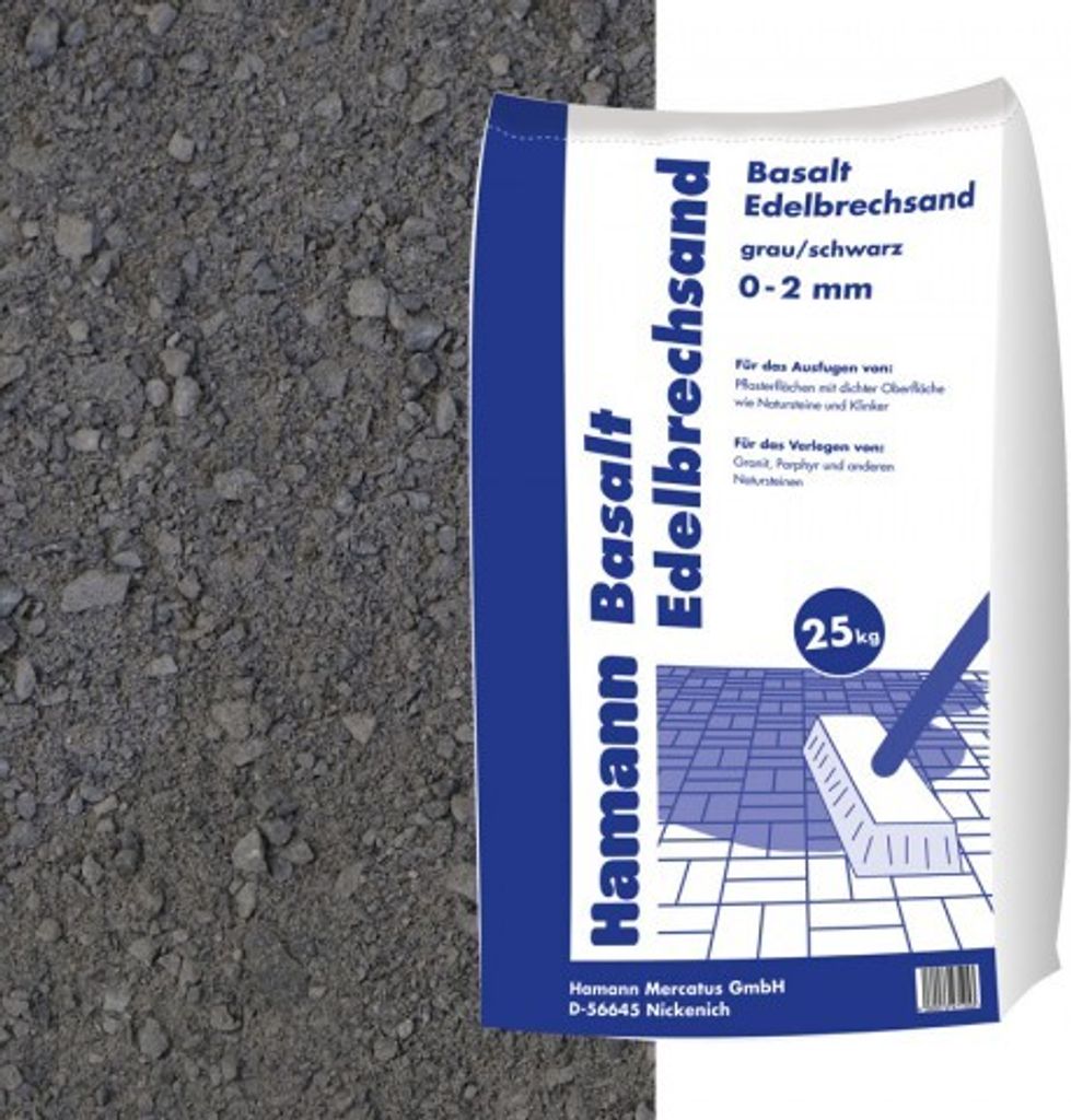 Hamann Basalt Edelbrechsand 0-2mm 25kg Produktbild 
