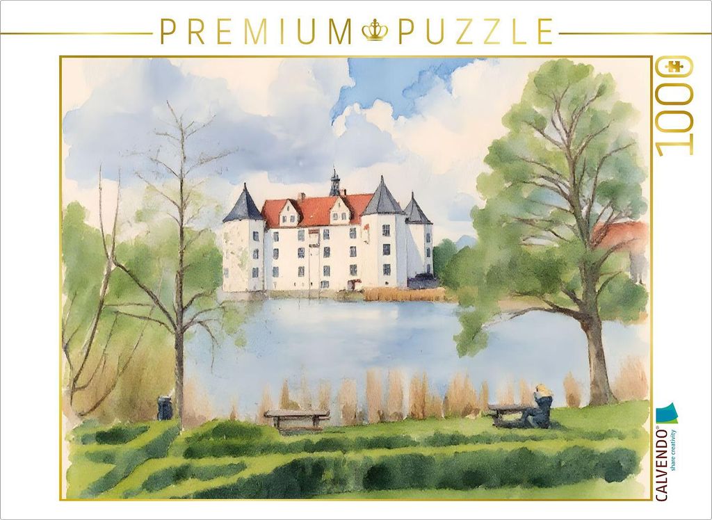 CALVENDO Puzzle Schloss Glücksstadt | 1000 Teile Lege-Größe 64x48cm Foto-Puzzle für glückliche Stunden