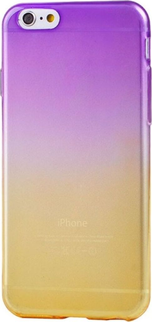 Bumper 0,3 mm Ultra dünne Super Slim Premium Silikon Case Handy Hülle Schutzhülle, Für Handy:Samsung Galaxy S6 Edge, Farbe:Lila / Gelb