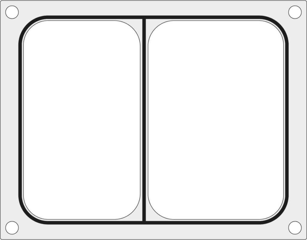 Formmatrize für die CAS CDS-01 Siegelmaschine für eine zweiteilige Schale 227x178 mm - Hendi 805398