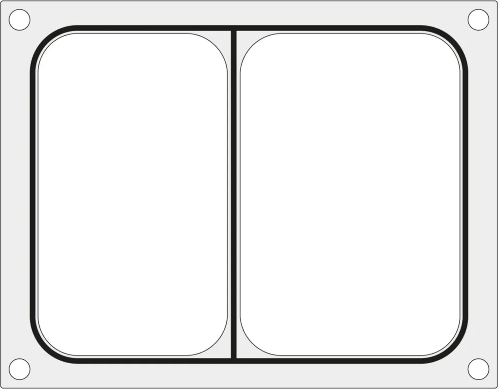 Matrice de moule 227x178 mm pour operculeuse CAS CDS-01 Hendi