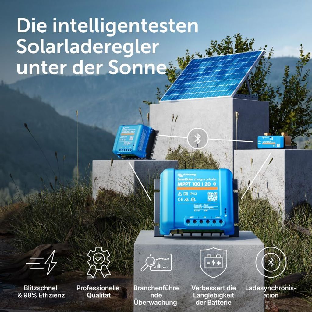 Victron Smartsolar MPPT 100/20-48 20A 12V 24V 48V Solar Produktbild 8