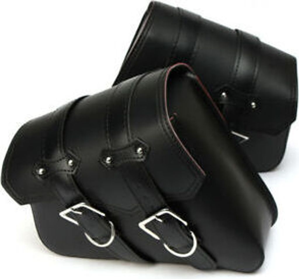 Motorrad Links Satteltaschen Seitentasche Gepäcktasche Kunstleder Wasserdicht DE black left
