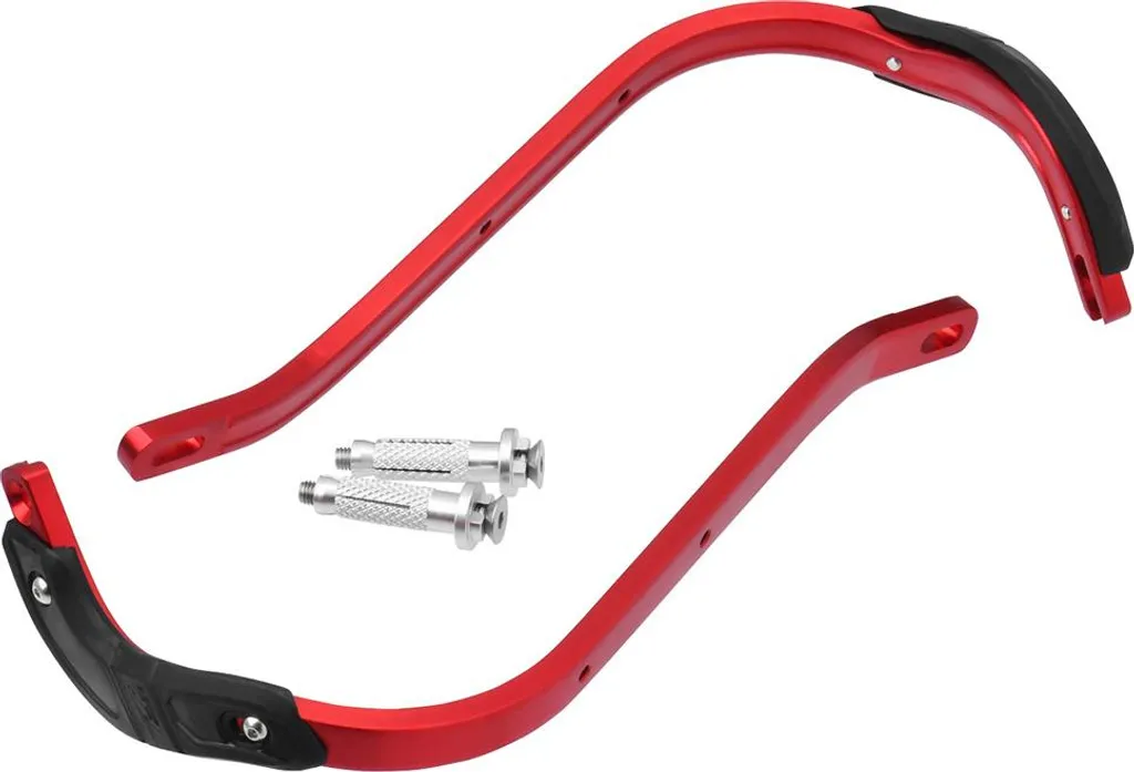 Barres de protection mains Zeta Pro Curve Rouge One Size pour moto cross