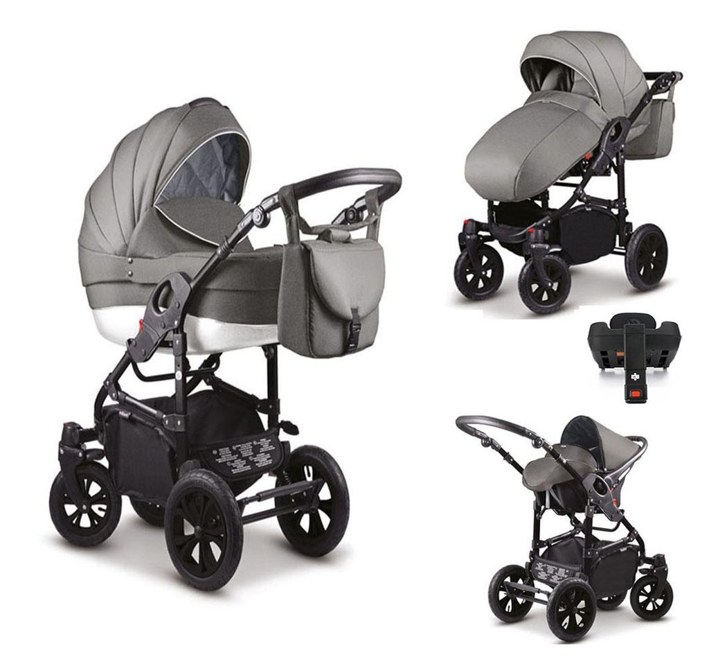 Kinderwagen-Set Craft 5 in 1 inkl. Sportsitz, Autositz, Iso Base und Zubehör - 17 Teile - in 18 Farben