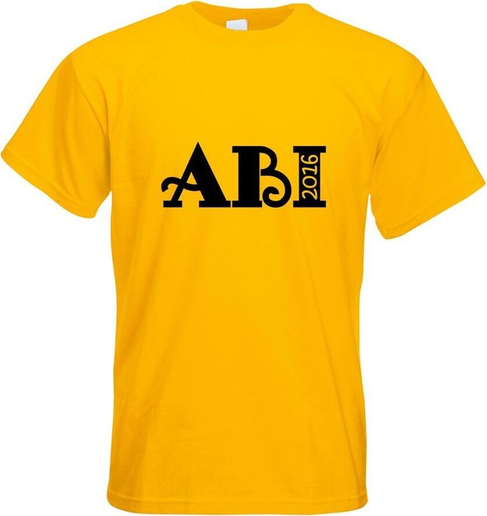 Kiwistar - T-Shirt - gelb - Abi 2014 Motiv 2 Motiv Bedruckt Funshirt Design Print - mit Motiv Bedruckt - Funshirt Design - Sport - Freizeit - Herre...