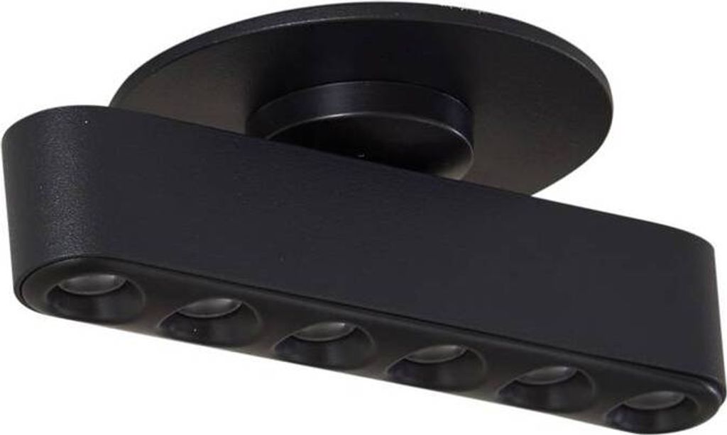 Lindby LED-Einbauleuchte Eldrin, schwarz, Lichtpunkte,13,1cm