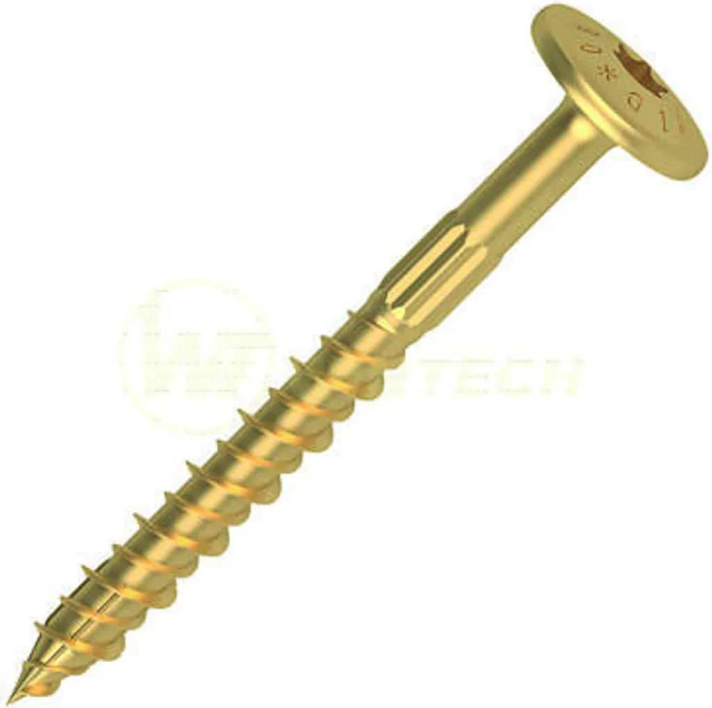 Vite Strutturale RAPID® 6x100 T30 | Testa Larga TH Zincata | 100pz