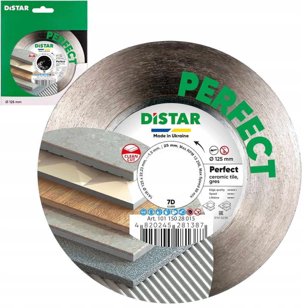 Distar tarcza diamentowa Perfect 125 x 1,5 x 25 x 22,23 mm Zdjęcie produktu 