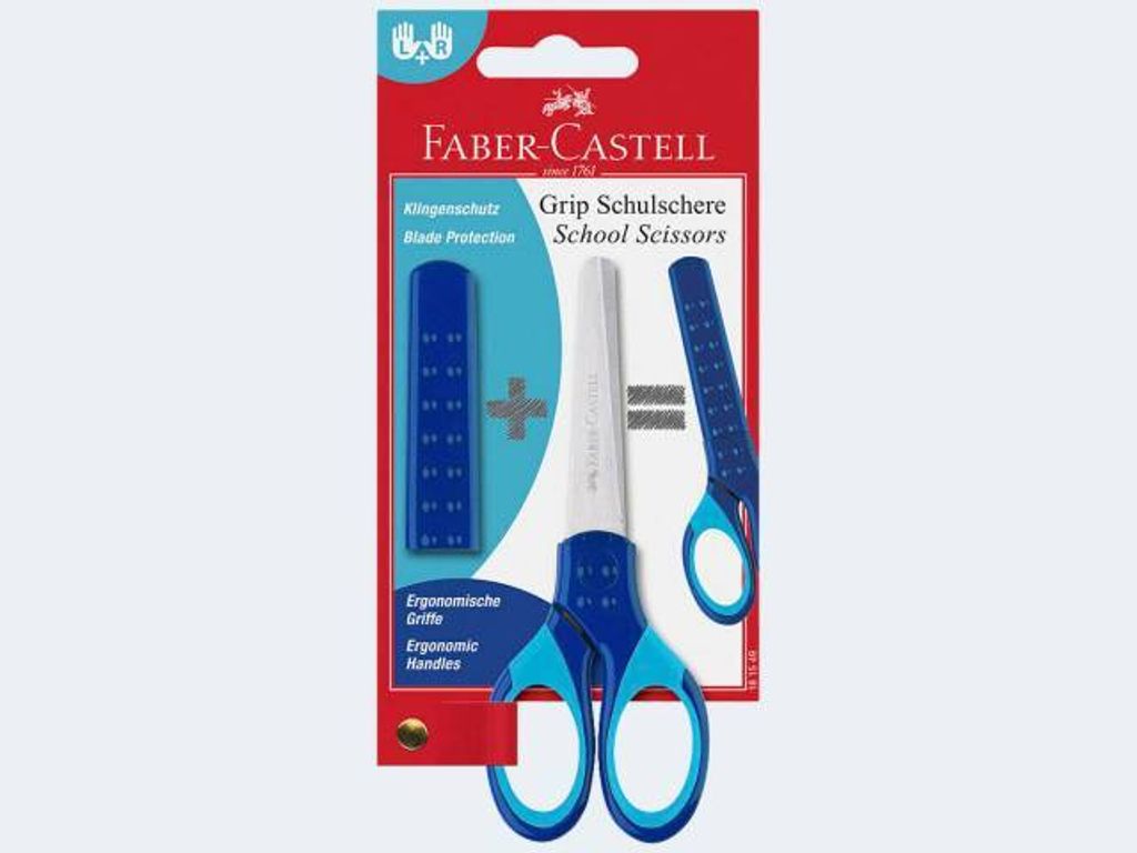 FABER-CASTELL Kinderschere Grip blau 13,5 cm