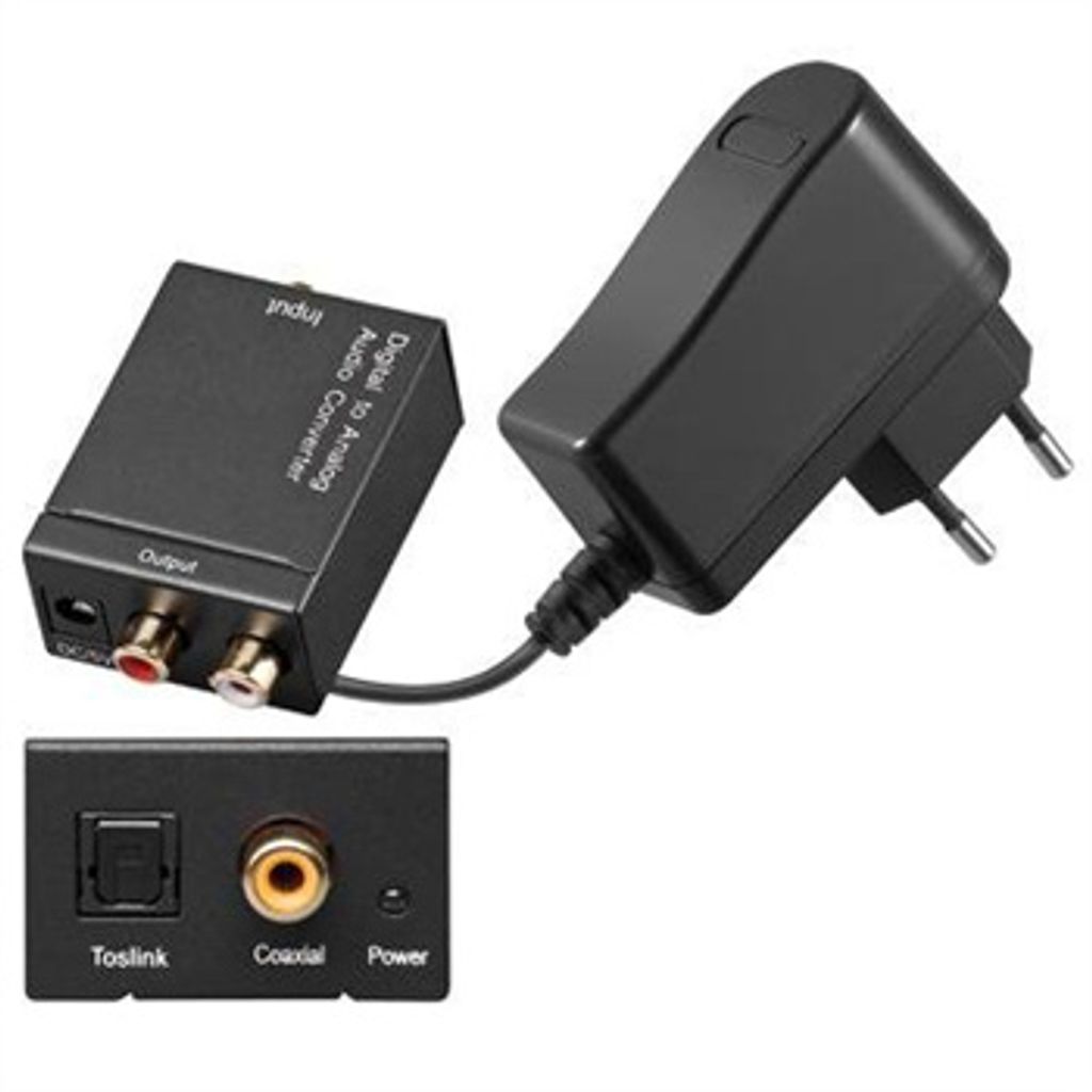 PREMIUMCORD Konverter von Digitalsignal SPDIF und optisch Toslink auf 2x CINCH