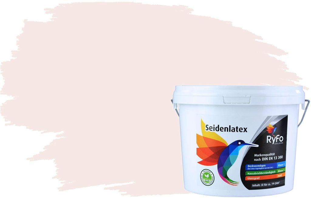 RyFo Colors Seidenlatex Trend Weißtöne Perlweiß 3l - bunte Innenfarbe, weitere Weiß Farbtöne und Größen erhältlich