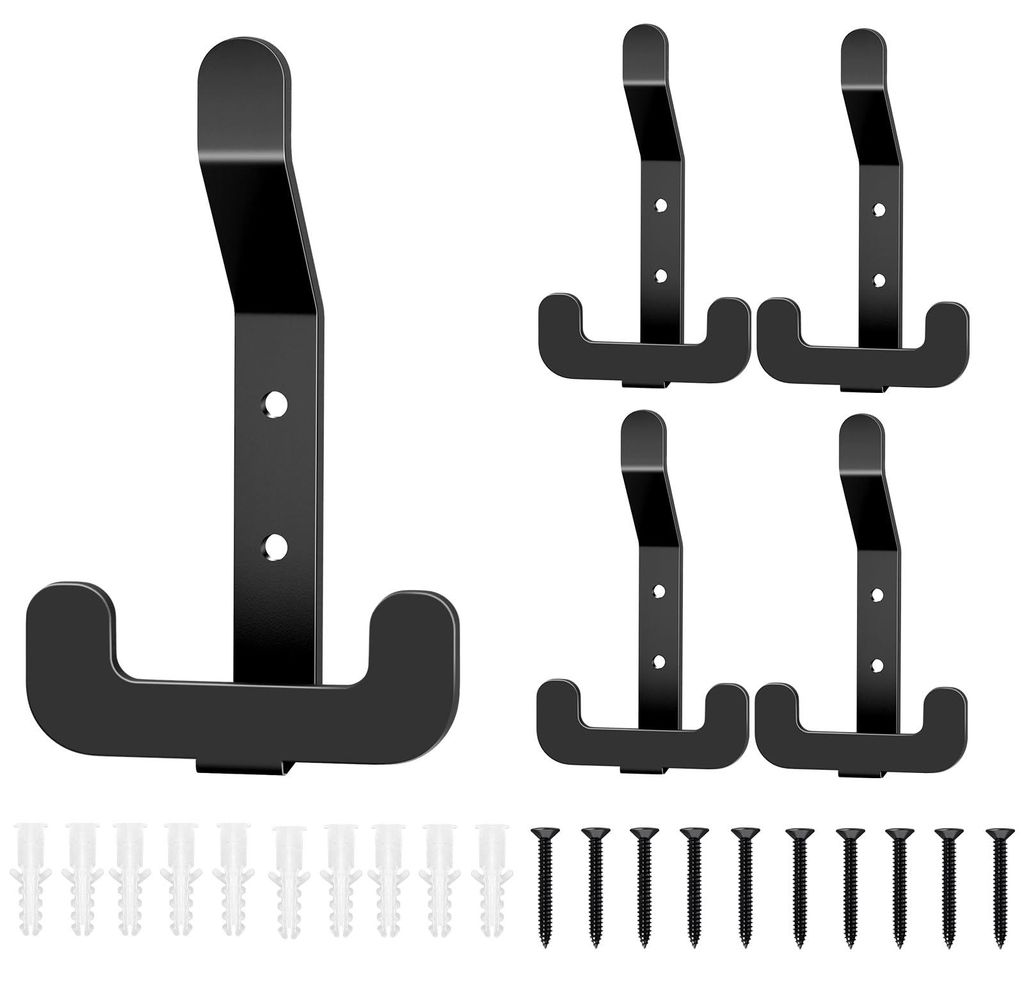 Kleiderhaken aus Edelstahl, schwarze Garderobe, Wandhaken, Wandgarderobe, Haken für Akustikpaneele, Schlafzimmer, Badezimmer, Küche, für Mäntel...