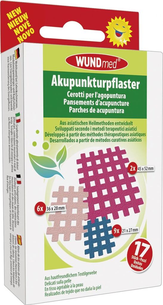 Wundmed Akupunkturpflaster 17 Stück, verschiedene Größen