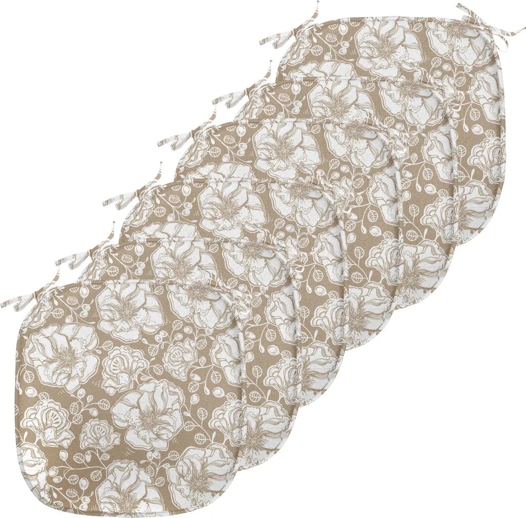 Coussin de Chaise Anti-Tâche et Fixe pour Cuisine - 40x40 cm Lot de 6