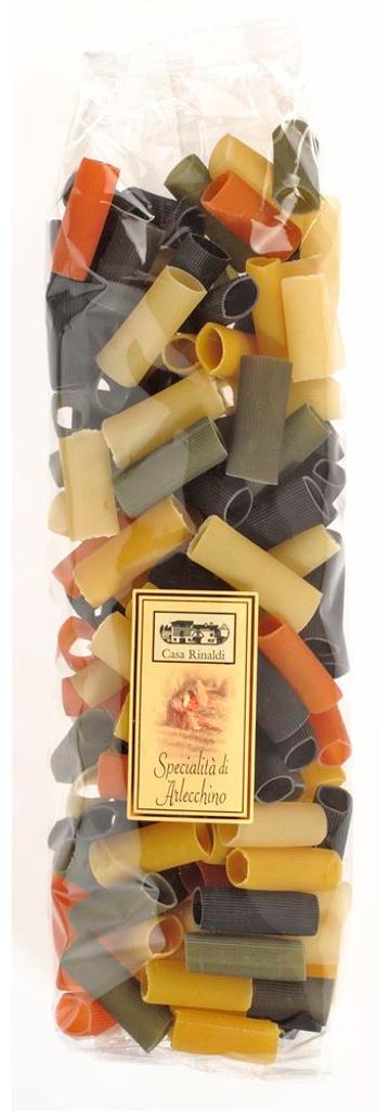 Casa Rinaldi Rigatoni Arlecchino 5 couleurs en sachet 500g Image du produit 