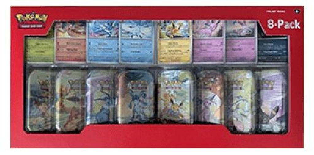 Pokemon Prismatic Evolutions: Costco 8-Pack Mini Tins Produktbild 