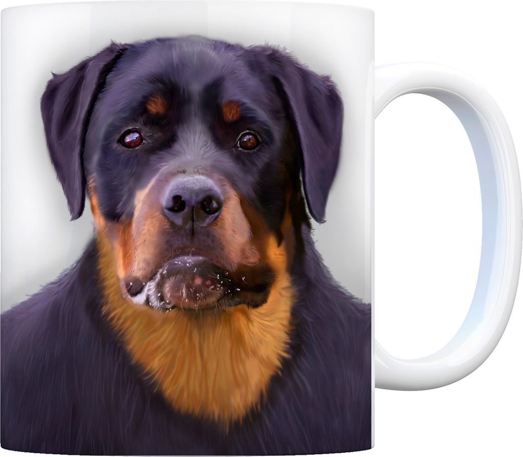 Kaffeebecher mit Rottweiler Motiv Kaffeetasse Tasse