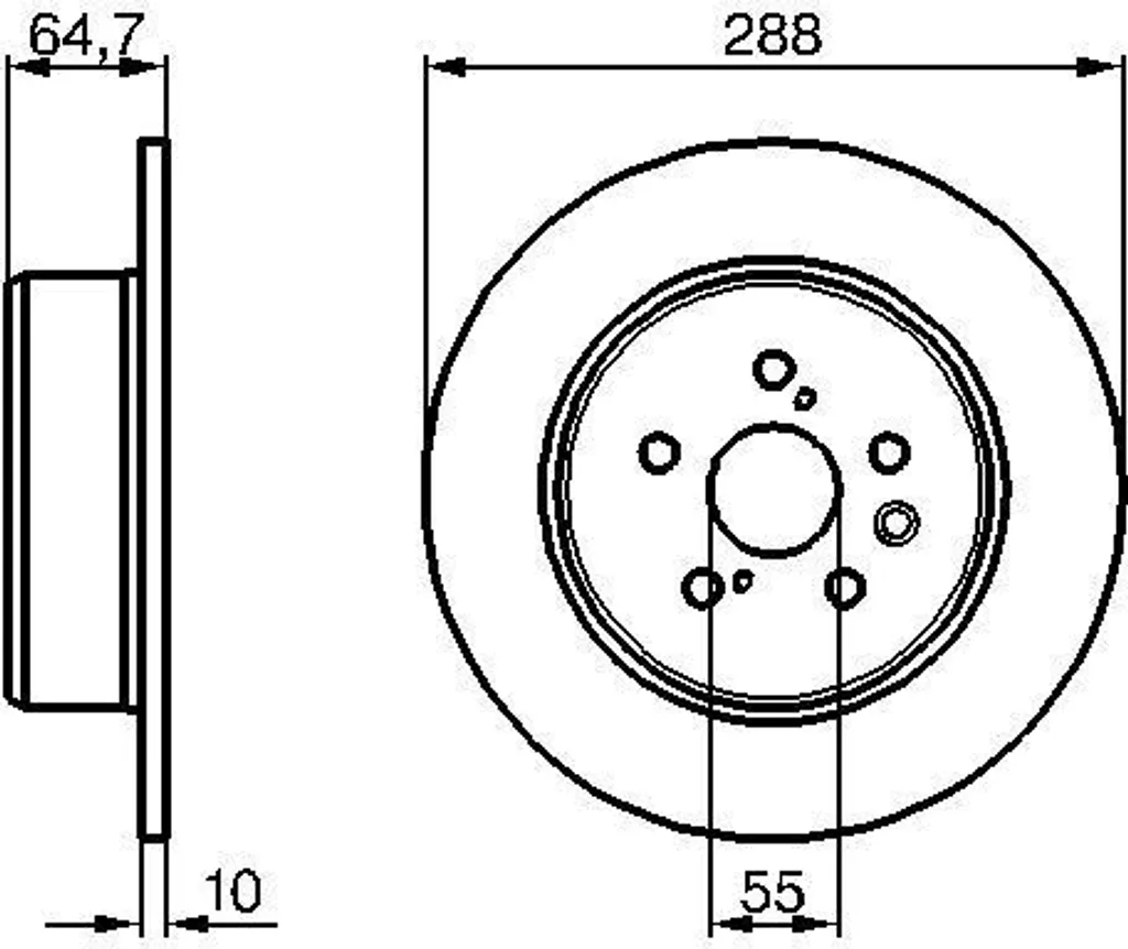 Disque de frein arrière Bosch pour Toyota Avensis T22 Berline et Break