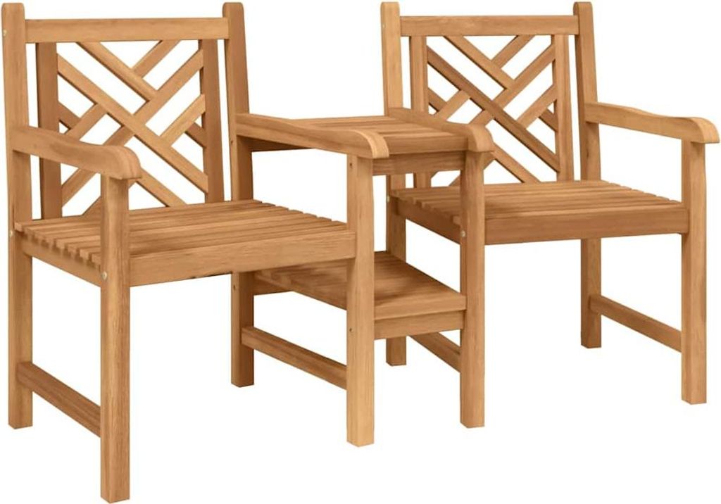 Outdoor-Stühle Braun 152 x 63 x 89 cm Teak-Massivholz