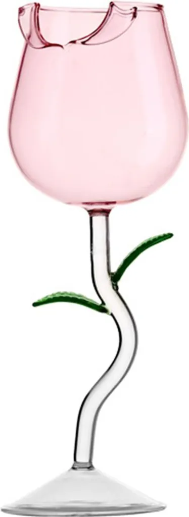 Calice da Collezione Rosa 280ml - Vetro Borosilicato Decorativo