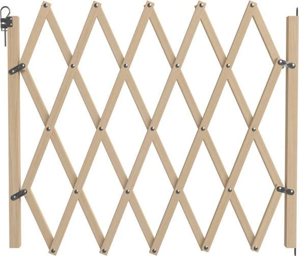 Barrière Stopfix en bois brut extensible à 110cm pour sécurité enfant