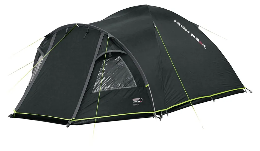 Tente Imperméable High Peak Talos 3 Graphite Vert avec Ventilation Vario