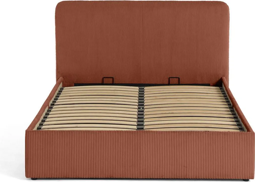 Lit coffre 160x200 cm en velours pour optimiser la chambre
