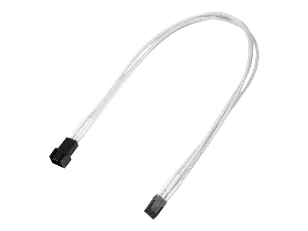 Nanoxia Kabel 3-Pin Verlängerung, 30 cm, Single, weiß