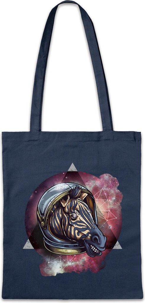 Urban Backwoods Zebra Astronaut, Stofftasche, Farbe: Navy