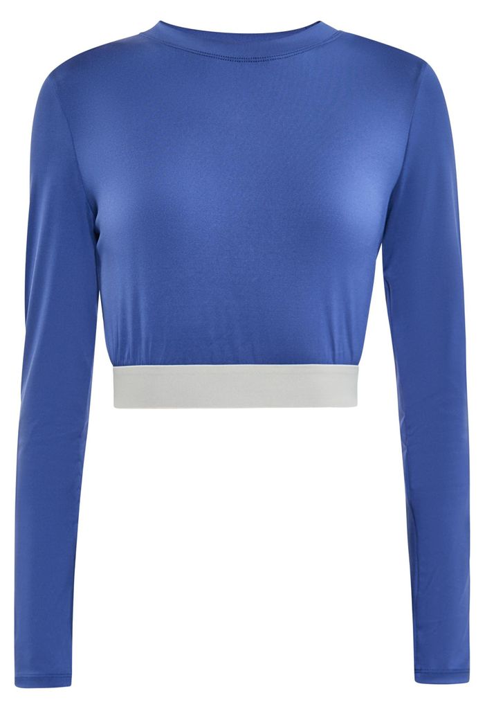 Jika damen crop-top - kobaltblau, M/L