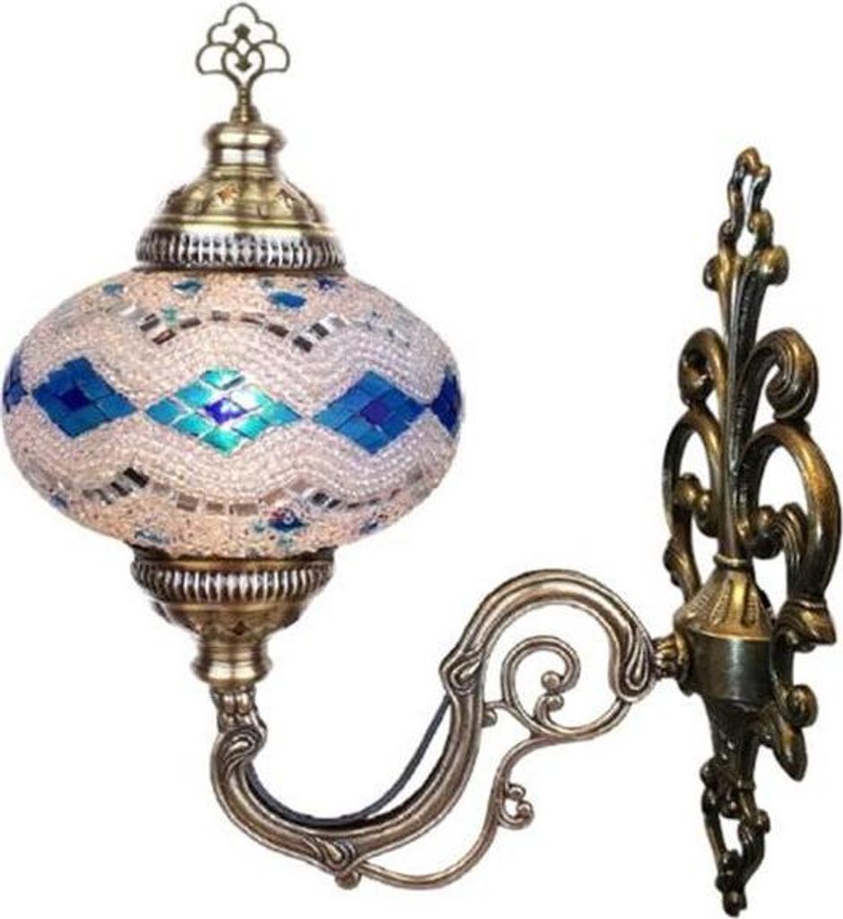 Lampada da parete turca in stile marocchino con mosaico Immagine del prodotto 