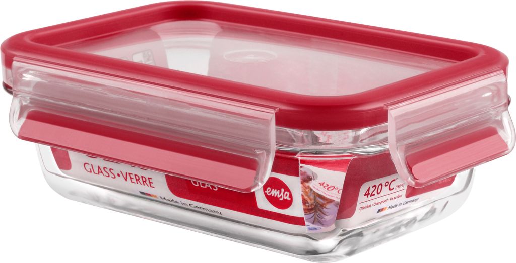 EMSA Frischhaltedose Clip&Close Glas rechteckig 0,5l, Box, Produktbild 