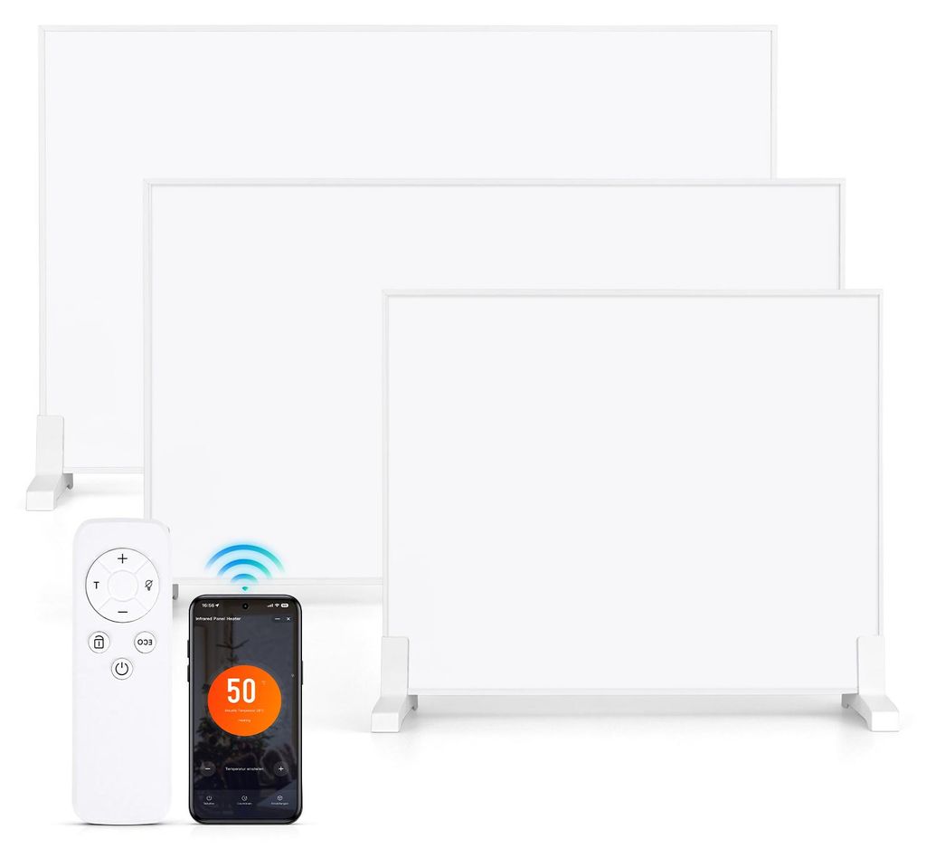 Vigevee Infrarotheizung 300 W mit WLAN, Thermostat, Produktbild 
