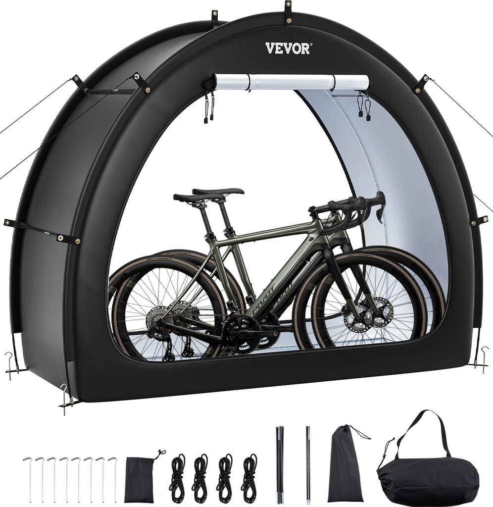 Tente pour vélo VEVOR, pour 1 à 2 vélos, avec fibre de Image du produit 