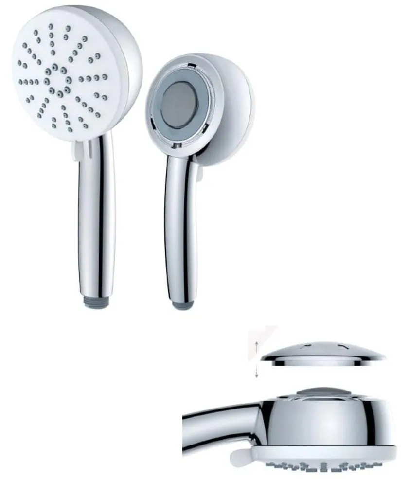 Pommeau de douche multijet chromé avec traitement anti-callosités efficace