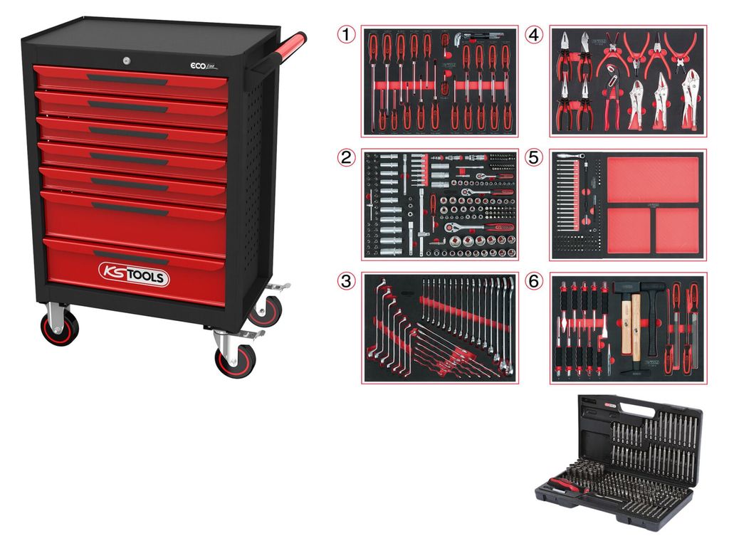 KS-Tools Werkstatt-Wagen ECOline, Werkzeugwagen, Produktbild 