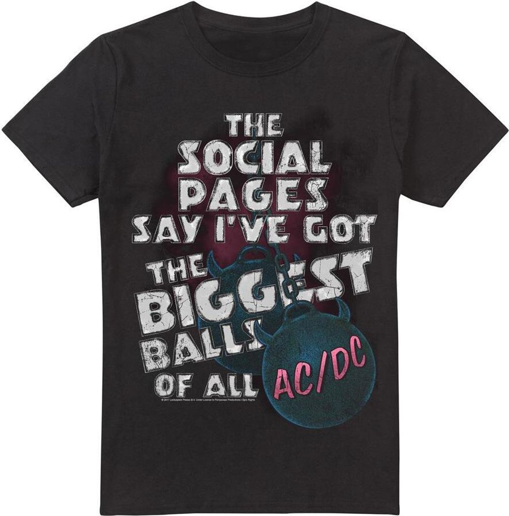 AC/DC - "Big Balls" T-Shirt für Herren TV13316 (XL) (Schwarz)