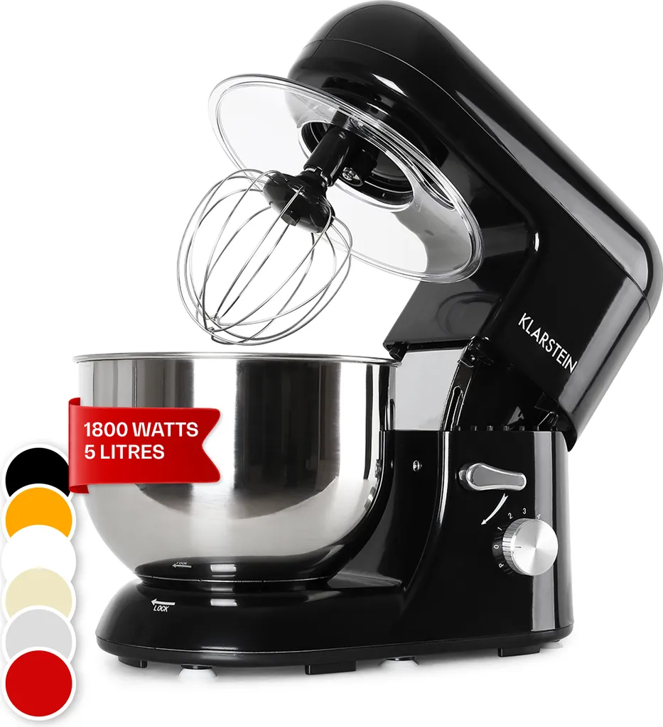 Robot Cuisine Batteur sur Socle avec Pétrin à Pain Inox 5 Litres