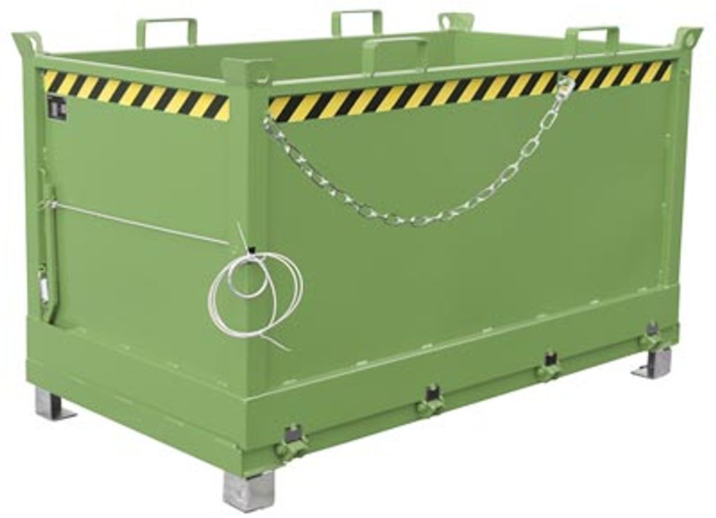 Bauer Klappbodenbehälter FB 1500, lackiert, Resedagrün