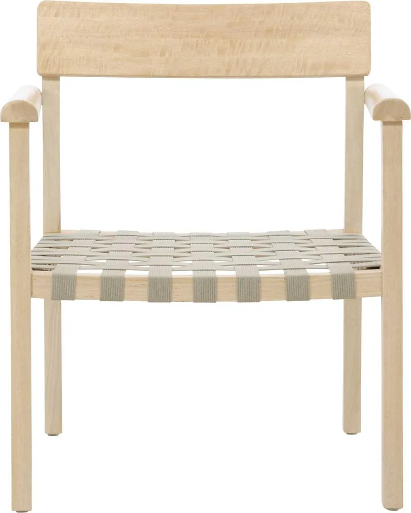 Fauteuil de salon design nature Krois - Siège confortable bois clair - 13