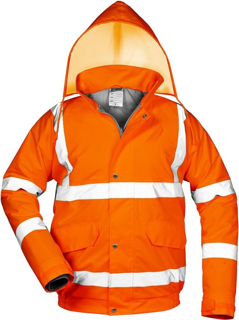 Arbeitsjacke Piloten Winterjacke Warnjacke Regenjacke Warnschutzjacke Uneek Orange S (46/48)