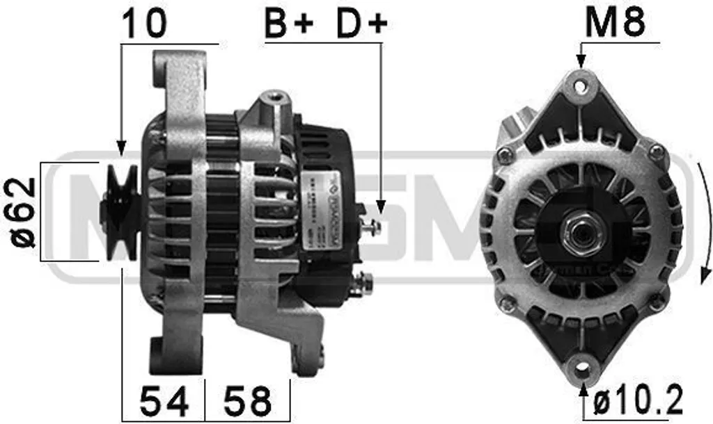 Alternateur ERA 210155A pour Astra G - Remplace OE R1 530 039