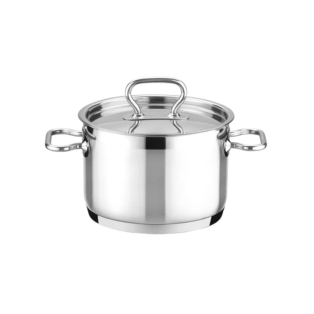 Pentola 3L per Famiglia Acciaio Inox Induzione/Gas con Coperchio