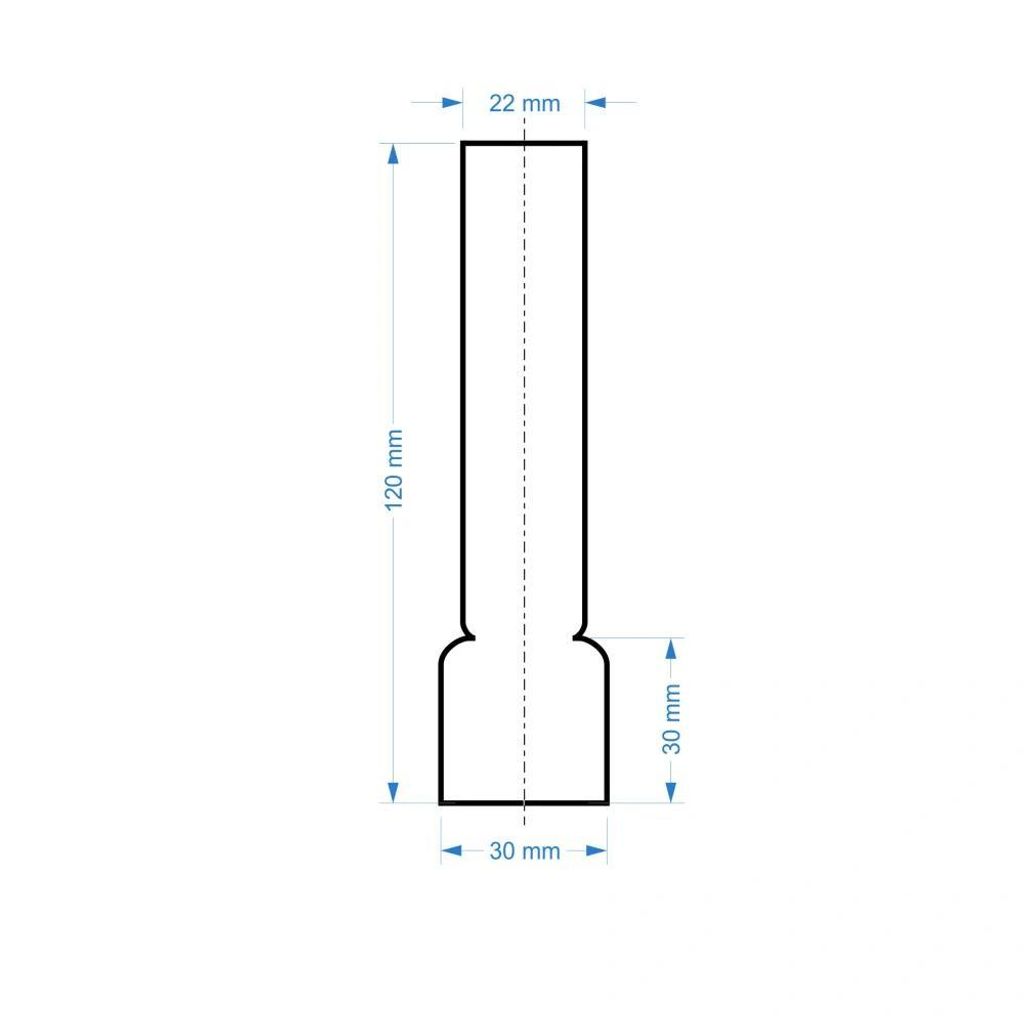 Skleněný cylindr na lampu Ø 30/120 3LK – ruční výroba | Obrázek produktu 