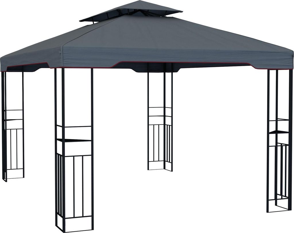 paramondo Deluxe Gartenpavillon, 4 x 3 m, anthrazit Produktbild 